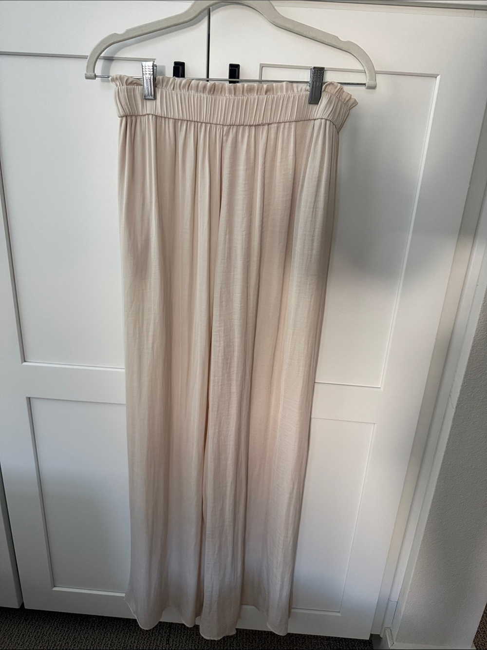 Zara Cream Wide Leg Palazzo Pants - Picture 4 of 7